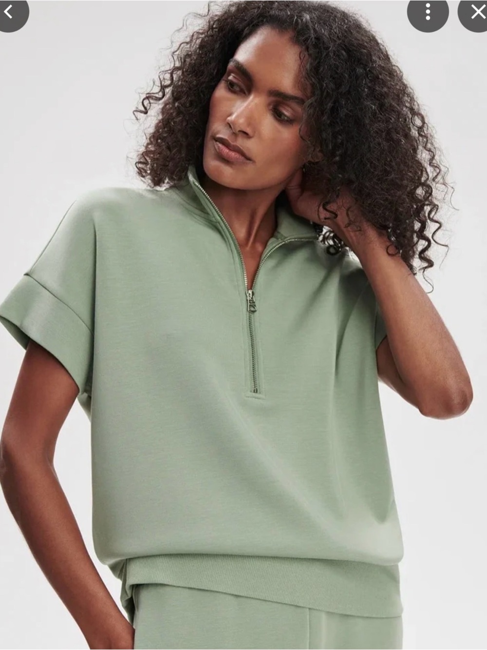 Varley Ritchie Short Sleeve Sweatshirt —S